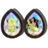 Teardrop Swarovski Plugs In Wood - Paradise Shine -Starfire – Body Jewelry 41356 EsotericOrganicsTeardropSwarovskiPlugsinWoodSingleParadiseShineMedium5.81