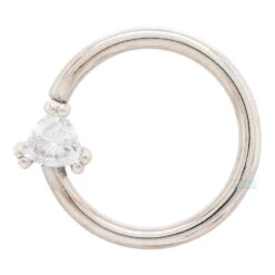 "Tanti" Seam Ring In Gold With White CZ