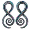 Glass Bobtail Squids - Oil Slick Raven -Starfire – Body Jewelry 41440 GlassheartGlassHeartStudioGlassBobtailSquids OilSlickRavenSingle2ga2