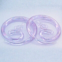 Glass Moons - Oil Slick Purple Rain -Starfire – Body Jewelry 41443 GlassheartGlassHeartStudioGlassMoons OilSlickPurpleRainzFunky