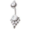 7HN 'Haute Couture Bijoux' Faceted Gem Navel Curve -Starfire – Body Jewelry 41452 Leroi7HNHauteCoutureBijouxFacetedGemNavelCurveSingleCZ2