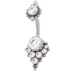 7HN 'Haute Couture Bijoux' Faceted Gem Navel Curve