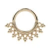 "Shiva" Seam Ring In Gold & Platinum -Starfire – Body Jewelry 41458 ShivaSeamRinginGoldSingleYellowGoldVENDORPHOTO