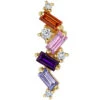 "Genesis" Threaded End In Gold With Orange Sapphire, Pink Sapphire, Amethyst, Tanzanite & Diamonds -Starfire – Body Jewelry 41471 BodyVision BVLA Genesis ThreadedEndinGoldRainbowwithOrangeSapphire PinkSapphire Amethyst Tanzanite DiamondsSingleYellowGoldVENDORPHOTO