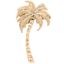 "Niki Palm Tree" Threaded End In Gold -Starfire – Body Jewelry 41483 BodyVision BVLANikiPalmTreeThreadedEndinGoldSingleYellowGold2