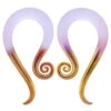 Glass Modified Leos - Gold Tipped Matte Purple Rain -Starfire – Body Jewelry 41509 GlassheartGlassHeartStudioGlassModifiedLeos GoldTippedMattePurpleRainSingle00ga2