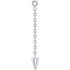 Cone Spike Chain Charm In Gold -Starfire – Body Jewelry 41516 BodyVision BVLAConeSpikeChainCharminGoldSingleWhitegoldVENDORPHOTO d899f8c2 1cac 4eed 86e0 b53686ad96c0