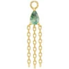 "Veronika" Pear Chain Charm In Gold With Gemstone -Starfire – Body Jewelry 41544 ModernMoodVeronikaPearCharminGoldwithGemstonesingleYellowGoldMossAgateVENDORPHOTO f498952b 5189 4e73 829c 59bc73476cb8
