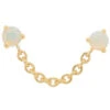 Threadless: "Gemini" Chain Dual Pin End In Gold With Opals -Starfire – Body Jewelry 41548 ModernMoodthreadlessGeminiChainDualPinEndinGoldwithOpalsSingleYellowGold2