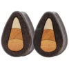 Candy Corn Wood Teardrop Inlay Plugs -Starfire – Body Jewelry 41558 OmericaOrganicsCandyCornWoodTeardropInlaySingle3.41