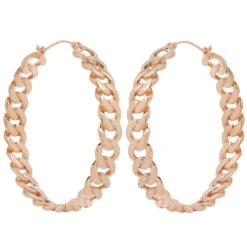 "Chain Smoke" Earrings -Starfire – Body Jewelry 41582 MayaJewelryChainSmokeEarringsSingleRoseGoldVENDORPHOTO