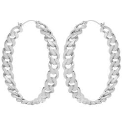 "Chain Smoke" Earrings -Starfire – Body Jewelry 41582 MayaJewelryChainSmokeEarringsSingleSilverVENDORPHOTO