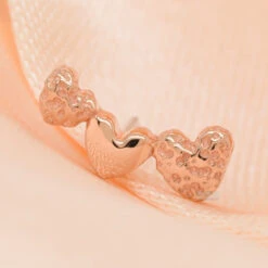 Threadless: Triple Hearts End In Gold -Starfire – Body Jewelry 41587 MushroomBodyJewelrym.us .hroomthreadlessTripleHeartsEndinGoldzFunky