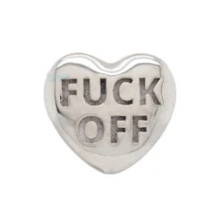 Threadless: Conversation Hearts End In Gold -Starfire – Body Jewelry 41593 AnatometalthreadlessConversationHeartsEndinGoldSingleWhiteGoldFuckOff2