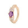 "Inspiration" Hinge Ring / Clicker In Gold With Amethyst & White CZ's -Starfire – Body Jewelry 41601 BuddhaJewelryOrganicsInspirationHingeRingClickerinGoldwithAmethyst WhiteCZ sSingleRoseGoldVENDORPHOTO 591448c2 ddf6 45ac a6c8 bec2222c4a00