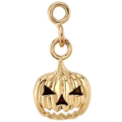 Jack O Lantern Charm In Gold -Starfire – Body Jewelry 41622 BodyVision BVLAJackOLanternCharminGoldSingleYellowGoldVENDORPHOTO
