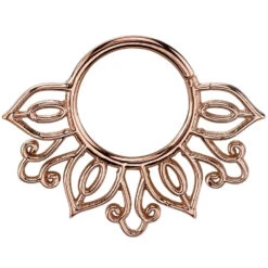 "Azalea" Hinge Ring In Gold -Starfire – Body Jewelry 41648 BodyVision BVLAAzaleaHingeRinginGoldSingleRoseGoldVENDORPHOTO