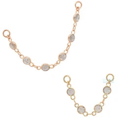 "Labradorite Love" Chain Attachment In Gold With Labradorite