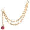 "Cambio" Chain Attachment In Gold With Gemstones