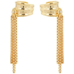 "Collared" EAR CUFF (non Piercing) -Starfire – Body Jewelry 41696 MayaJewelryCollaredEARCUFF nonpiercing PairYellowGoldVENDORPHOTO