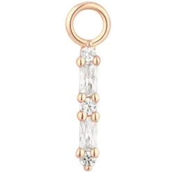 "Standout" Charm In Gold With White CZ's -Starfire – Body Jewelry 41698 BuddhaJewelryOrganicsStandoutCharminGoldwithWhiteCZ sSingleRoseGoldVENDORPHOTO