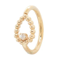 "Sophie Tear" Seam Ring In Gold With White CZ -Starfire – Body Jewelry 41704 BodyVision BVLASophieTearSeamRinginGoldwithWhiteCZSingleYellowGold1 ccddb689 972e 40a2 bdd4 356244205ca8