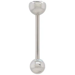 Brilliant-Cut Gem With Ball Bottom Tongue Barbell -Starfire – Body Jewelry 41740 AnatometalBrilliant CutGemwithballbottomTongueBarbellSingle14gaWhiteCZ3jpg