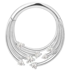 "Iconic" Hinge Ring / Clicker In Gold With CZ's -Starfire – Body Jewelry 41756 BuddhaJewelryOrganicsIconicHingeRinginGoldSingleWhiteGoldVENDORPHOTO