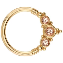 "Sylvie" Seam Ring In Gold With Champagne Sapphire