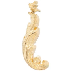 "Flourish 1" Threaded End In Gold -Starfire – Body Jewelry 41792 AnatometalFlourish1ThreadedendinGoldSingleYellowGoldRight1
