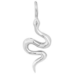 Serpent Charm In Gold -Starfire – Body Jewelry 41830 BuddhaJewelryOrganicsSerpentCharminGoldSinglePerdendicularWhiteGoldVENDORPHOTO
