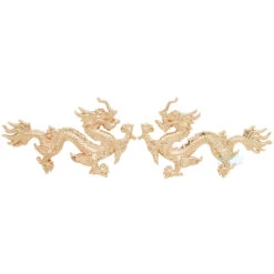 "Fei Long" Threaded End In Gold -Starfire – Body Jewelry 41839 BodyVision BVLAFeiLongThreadedEndinGoldLeft Right
