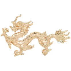 "Fei Long" Threaded End In Gold -Starfire – Body Jewelry 41839 BodyVision BVLAFeiLongThreadedEndinGoldSingleYellowGoldLeft2