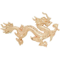 "Fei Long" Threaded End In Gold -Starfire – Body Jewelry 41839 BodyVision BVLAFeiLongThreadedEndinGoldSingleYellowGoldRight2
