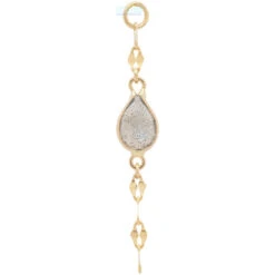 "Star Bright" Chain Charm In Gold With Gemstones -Starfire – Body Jewelry 41844 HialeahFineJewelryStarBrightChainCharminGoldwithGemstonesSingleYellowGoldLabradorite2