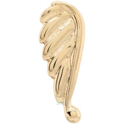 "Angel Wing" Threaded End In Gold -Starfire – Body Jewelry 41846 BodyVisionBVLAAngelWingsThreadedEndinGoldSingleLeftYellowGold2