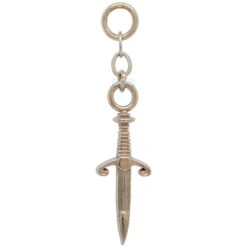 "Back Stabber" Chain Charm In Gold 9 "Back Stabber" Chain Charm In Gold -Starfire – Body Jewelry 41854 HialeahFineJewelryBackStabberChainCharminGoldSingleWhiteGold2