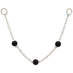 3 Bead Chain Attachment In Gold With Agate -Starfire – Body Jewelry 41873 BuddhaJewelryOrganics3BeadChainAttachmentinGoldwithAgateSingleWhiteGold 44a4d0d7 c8bb 4161 b957 6be6465b33bf