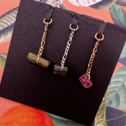 "Tourmaline Tosser" Chain Charm In Gold With Tourmaline -Starfire – Body Jewelry 41903 HialeahFineJewelryTourmalineTosserChainCharminGoldwithTourmalineAsstGroupVENDORPHOTO