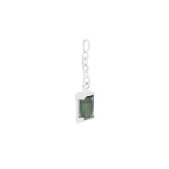 "Cherish" Chain Charm In Gold With Tourmaline -Starfire – Body Jewelry 41919 Maya Jewelry Cherish Chain Charm in Gold with Light Green Tourmaline WG VENDOR PHOTO 1