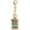"Cherish" Chain Charm In Gold With Tourmaline