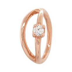 "BOGO 2" Seam Ring In Gold With CZ