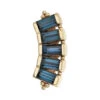 "5 Gem Baguette Panaraya" Threaded End In Gold With London Blue Topaz'