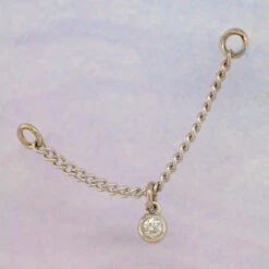 "LTD" Chain Attachment In Gold With Diamond