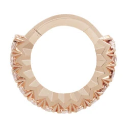 "Ember" Clicker In Gold With Diamonds -Starfire – Body Jewelry 42021 MayaJewelryEmberClickerinGoldwithDiamondsSingleRoseGoldVENDORPHOTO