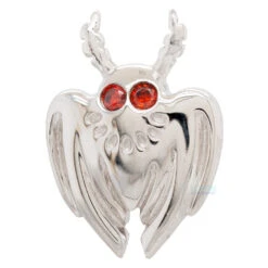 Threadless: "Mothman" End In Gold With Dark Garnet CZ's