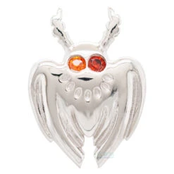 Threadless: "Mothman" End In Gold With Dark Garnet CZ's -Starfire – Body Jewelry 42056 JunipurrJewelrythreadlessMothmanEndinGoldwithDarkGarnetCZsWhiteGold2