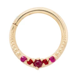 "Venus" Continuous Ring In Gold With Gemstones