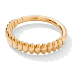 "Linear" Continuous Ring In Gold