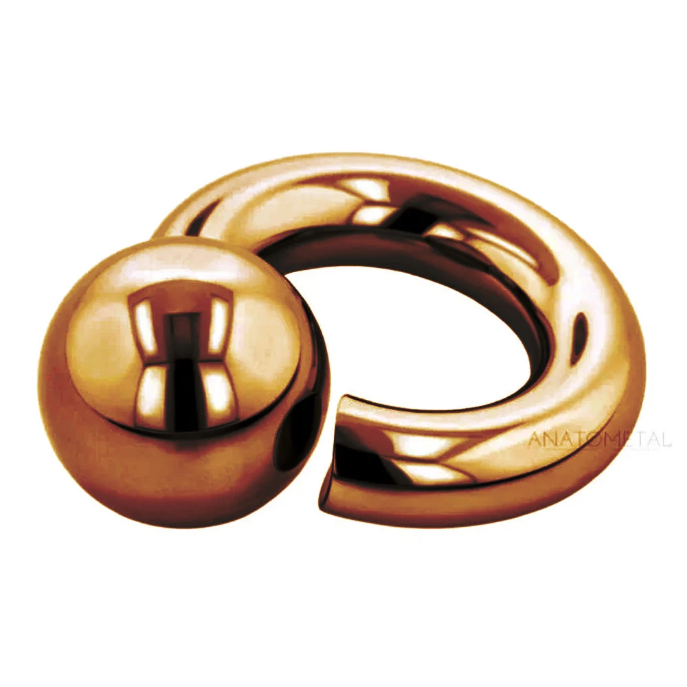 Titanium Screw-On Ball Ring - Bronze 3 Titanium Screw-On Ball Ring - Bronze